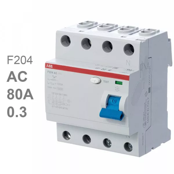 УЗО F204 AC-80/0.3 80A 300mA (AC)