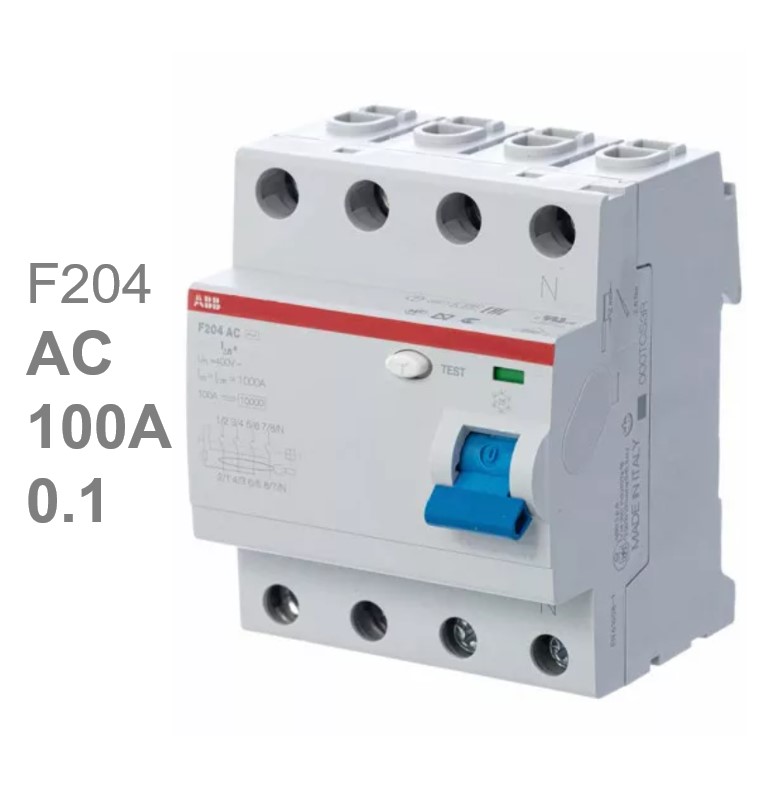 УЗО F204 AC-100/0.1 100A 100mA (AC)